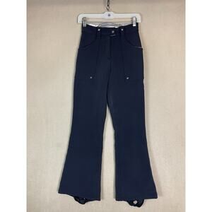 Descente Ski Pants Womens 6 Black Stretch Lined High Rise Ankle Zip Pockets